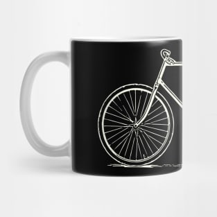 Minimalist Bike Line Art Illustration Mug